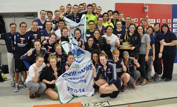 Toronto Varsity Blues swimming named Pizza Pizza OUA teams of the month for February