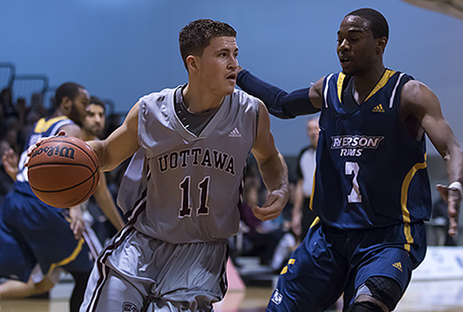 M-BASKETBALL ROUNDUP: No. 3 Rams drop both games on difficult Ottawa roadtrip